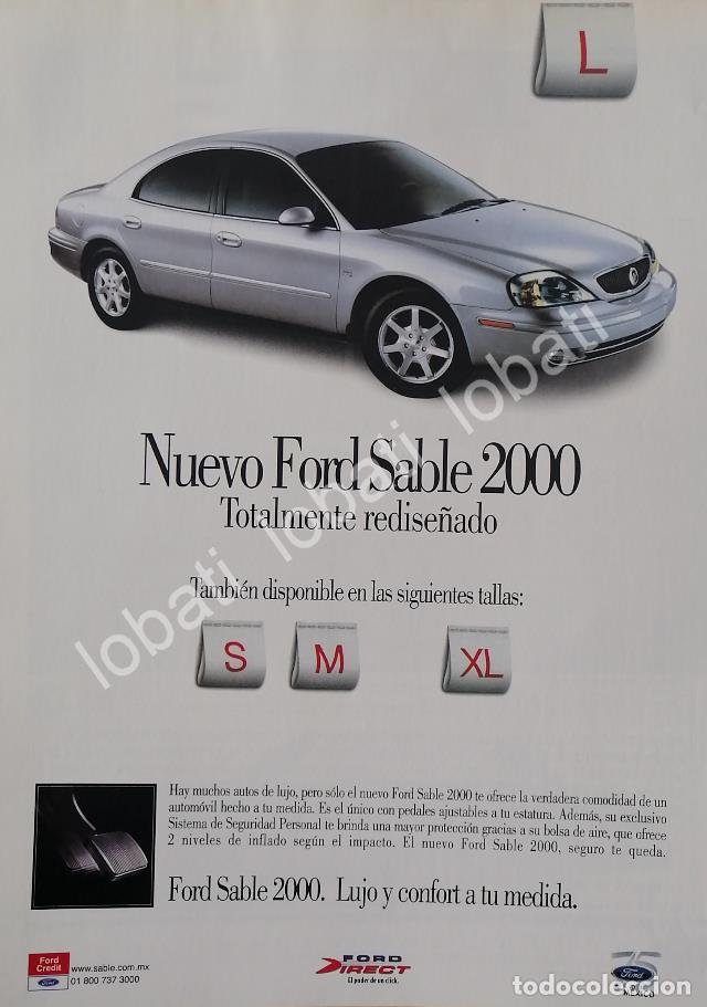 Poster collecting: CARTEL ANTIGUO ORIGINAL DE AUTOS FORD SABLE 2000 /1000