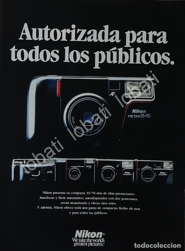 Poster collecting: CARTEL ANTIGUO ORIGINAL DE CAMARAS NIKON SERIE TW 1980s /576