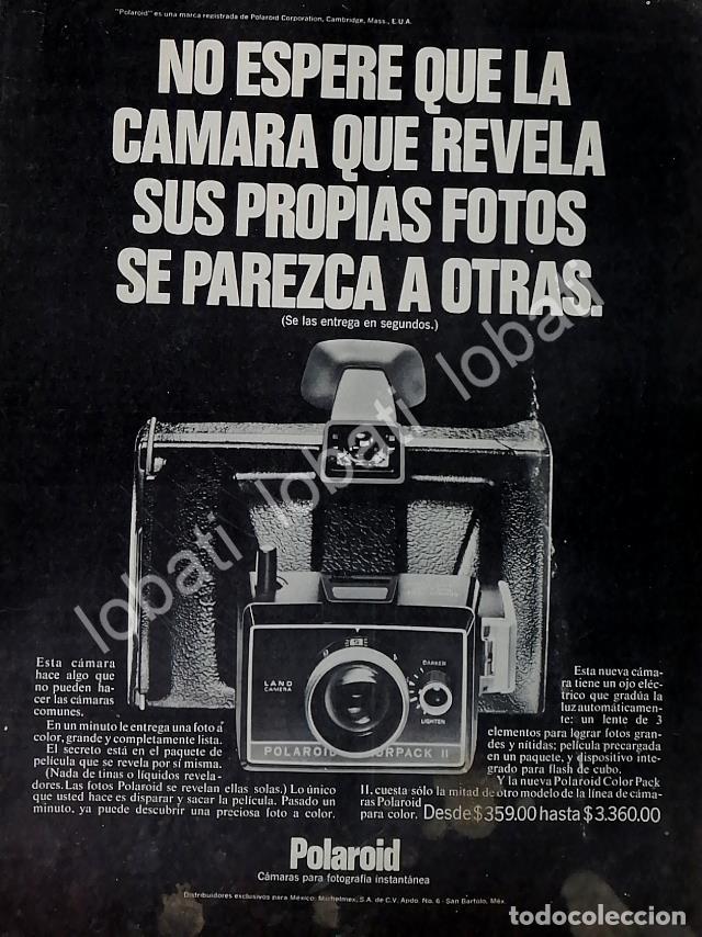 Poster collecting: CARTEL ANTIGUO ORIGINAL DE CAMARAS POLAROID COLORPACK II 1969 /583