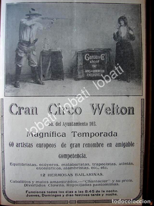 Poster collecting: CARTEL ANTIGUO ORIGINAL DE GRAN CIRCO WELTON 1914 /768 MUY RARO