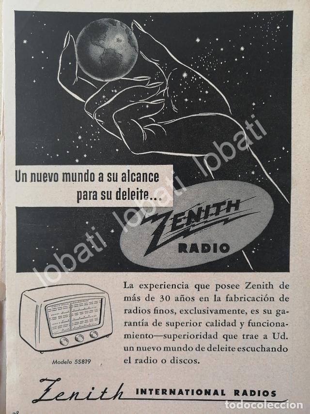 Poster collecting: CARTEL ANTIGUO ORIGINAL DE MINI RADIOS ZENITH 5S819 1950s / 285
