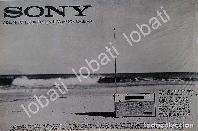 Poster collecting: CARTEL ANTIGUO ORIGINAL DE RADIOS SONY TR-815B 1960s /359