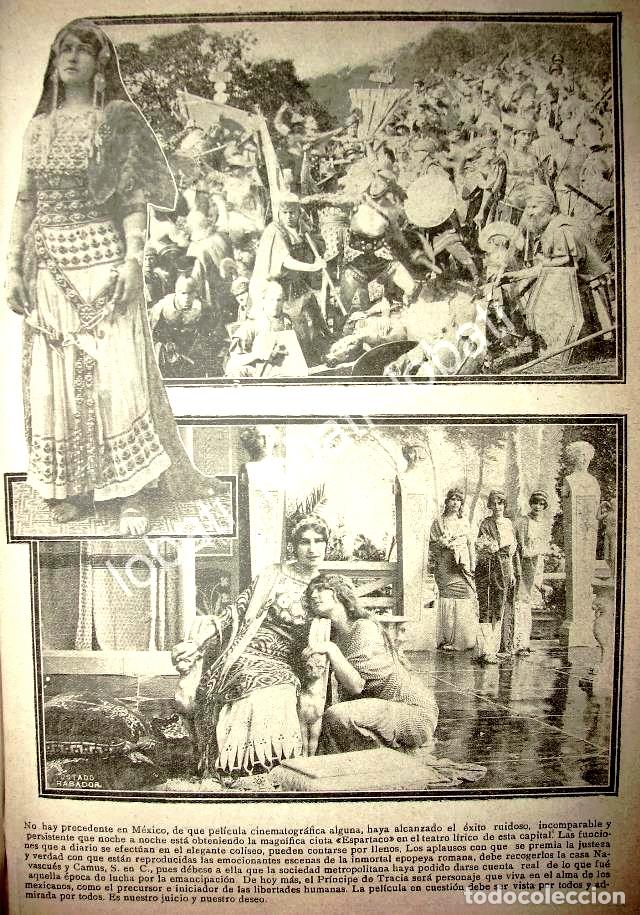 Poster collecting: CARTEL ANTIGUO ORIGINAL DE SE ESTRENA LA PELICULA ESPARTACO EN MEXICO 1914