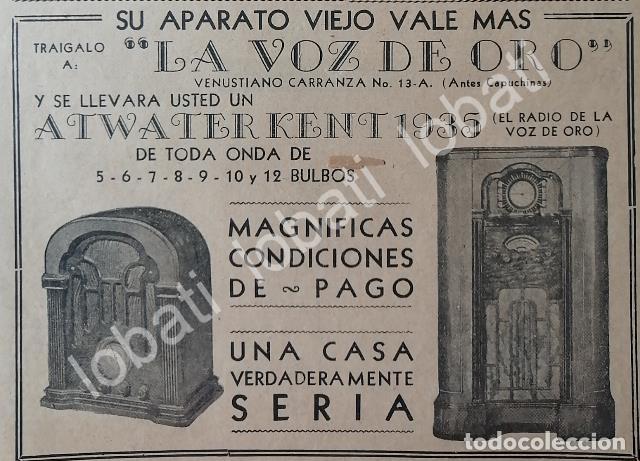 Sammeln von Plakaten: CARTEL ANTIGUO ORIGINAL DE RADIOS ATWATER KENT 1935 /386