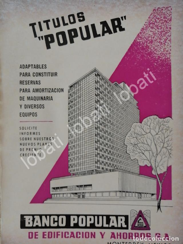 Collectionnisme d'affiches: CARTEL ANTIGUO ORIGINAL DE BANCO POPULAR DE EDIFICACION Y NUEVO EDIFICIO 1966 /225