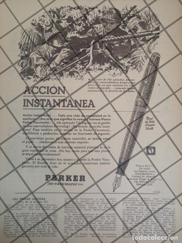 Collectionnisme d'affiches: CARTEL RETRO Y 2 GUERRA MUNDIAL 1944 BOLIGRAFOS PARKER