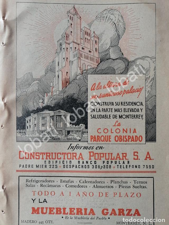 Collectionnisme d'affiches: CARTEL ANTIGUO ORIGINAL DE INICIOS DE LA COLONIA PARQUE OBISPADO MONTERREY 1947. /730