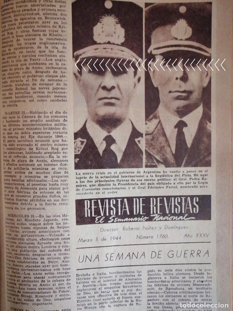 Collectionnisme d'affiches: AFICHE ANTIGUO GOLPE DE ESTADO EN ARGENTINA 1944 NOTA