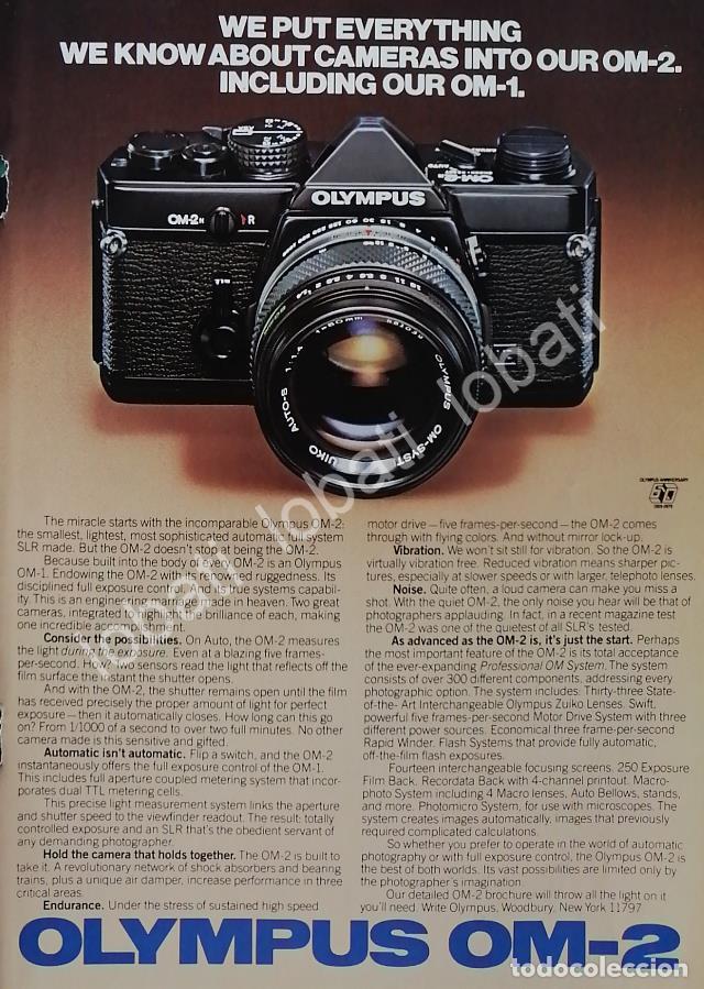 Poster collecting: CARTEL ANTIGUO ORIGINAL DE CAMARAS FOTOGRAFICAS OLIMPUS OM-2 1980s /490