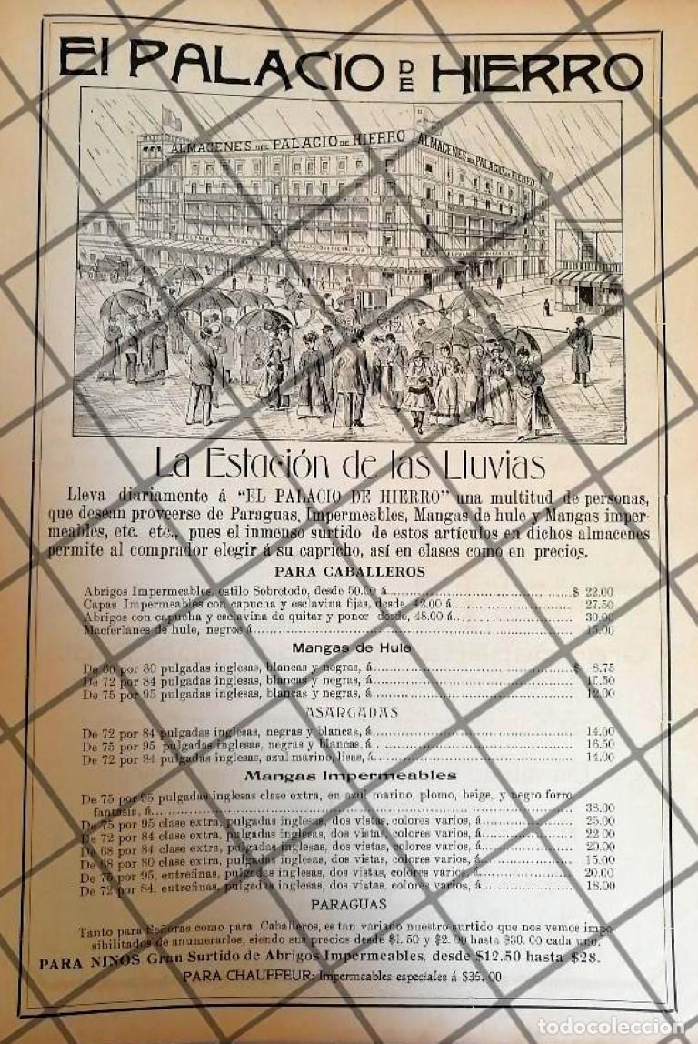 Poster collecting: CARTEL PUBLICITARIO ANTIGUO EL PALACIO DE HIERRO 1907 -76