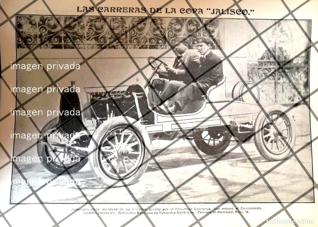 Poster collecting: PUBLICIDAD ANTIGUA AUTOS POPE HARTFORD 1907 COPA JALISCO