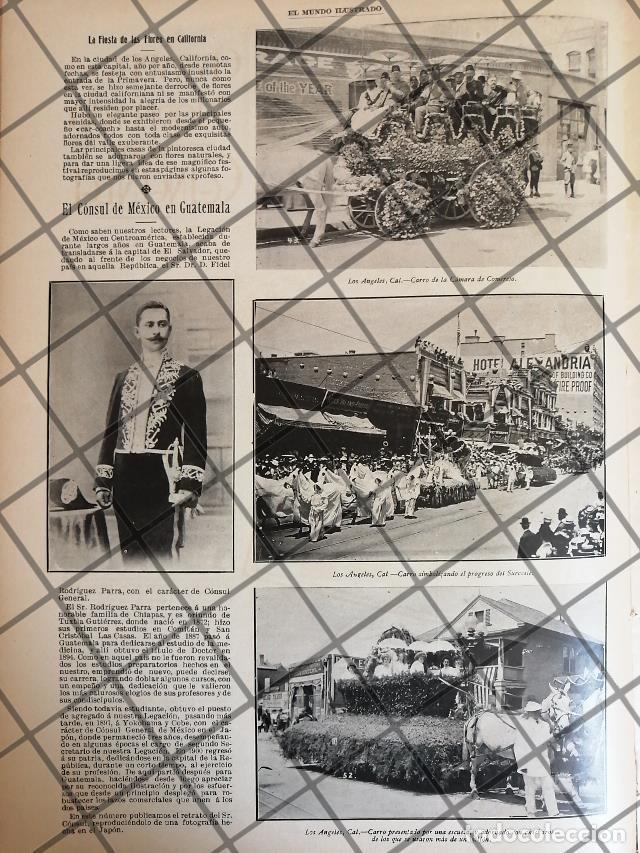 Poster collecting: AFICHE ANTIGUO DESFILE FLORAL EN LOS ANGELES CAL 1907 ETC