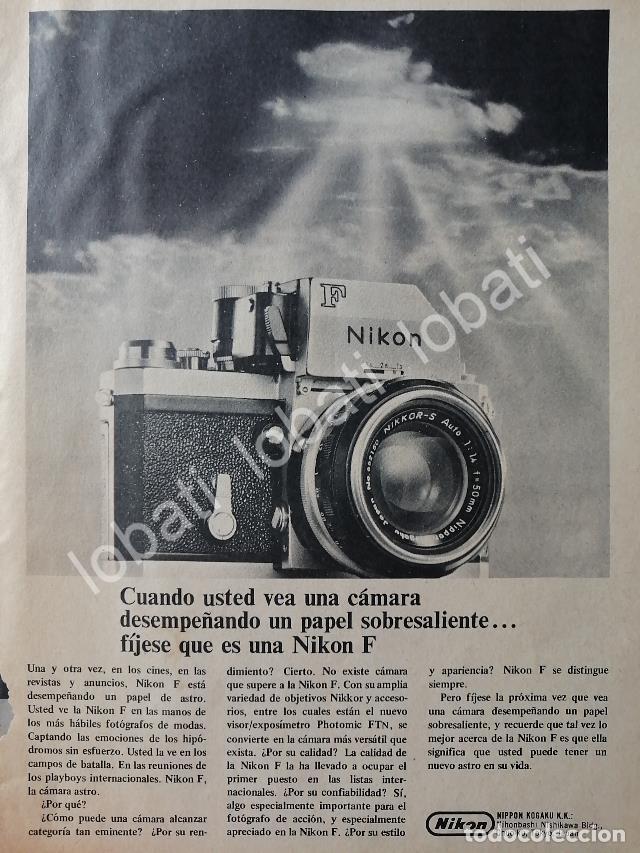 Poster collecting: CARTEL ANTIGUO ORIGINAL DE CAMARAS FOTOGRAFICAS NIKON F. 1967 /563
