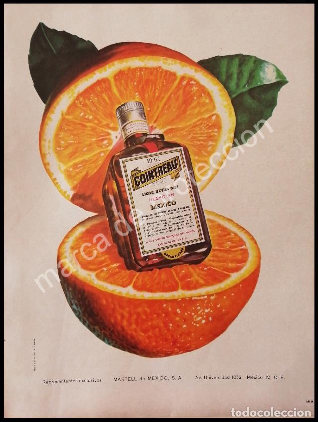 Poster collecting: CARTEL ANTIGUO ORIGINAL DE LICOR DE NARANJA, COINTREAU 1964 / RARO