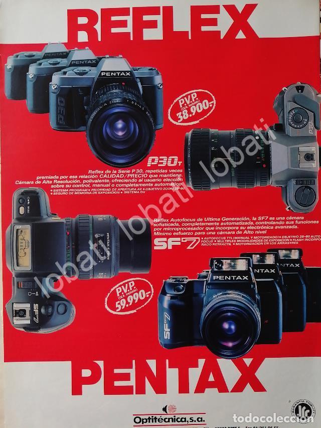 Poster collecting: CARTEL ANTIGUO ORIGINAL DE CAMARAS FOTOGRAFICAS PENTAX P30 & MAS 1990s /574