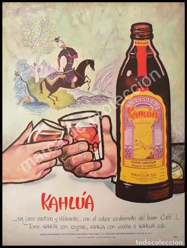Poster collecting: CARTEL ANTIGUO ORIGINAL DE LICOR DE CAFE KAHLUA 1960
