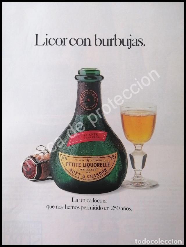 Poster collecting: CARTEL ANTIGUO ORIGINAL DE VINOS PETITE LIQUORELLE, MOET & CHANDON 1995