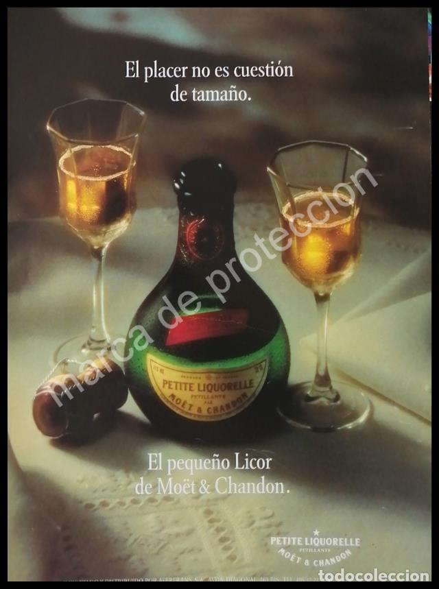 Poster collecting: CARTEL ANTIGUO ORIGINAL DE VINOS PETITE LIQUORELLE, MOET & CHANDON 1995 2