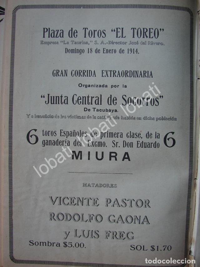 Poster collecting: CARTEL ANTIGUO ORIGINAL DE PLAZA DE TOROS EL TOREO 1914 POR VICTIMAS DE EMILIANO ZAPATA TACUBAYA /77