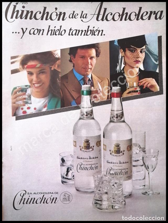 Poster collecting: CARTEL ANTIGUO ORIGINAL DE VINOS ALCOHOLERA DE CHINCHON 1980s