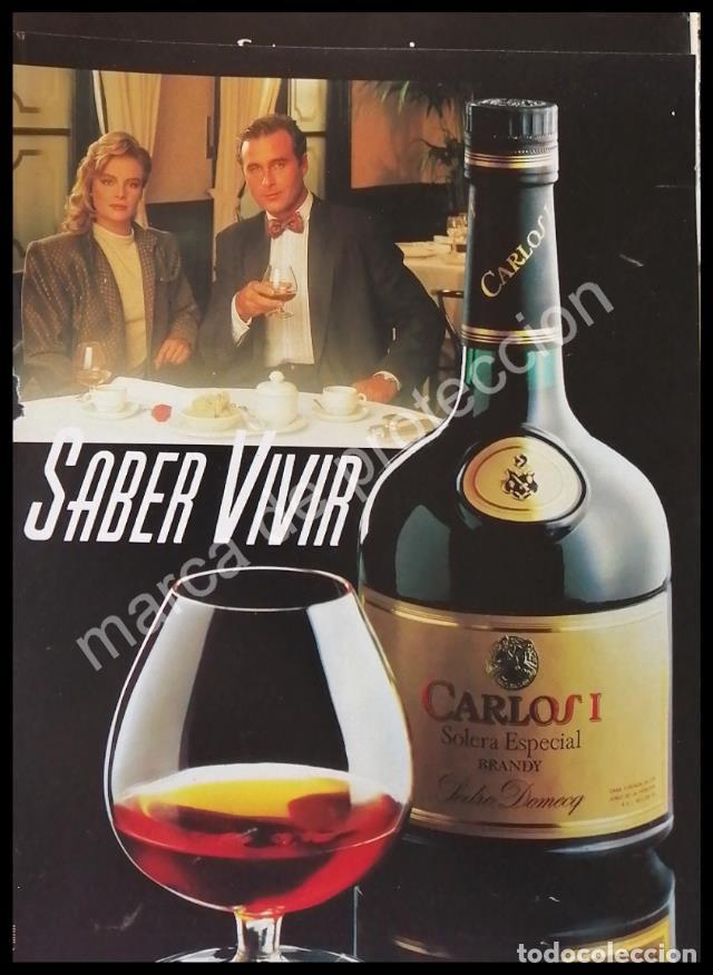 Poster collecting: CARTEL ANTIGUO ORIGINAL DE BRANDY CARLOS I. SOLERA ESPECIAL 1980s