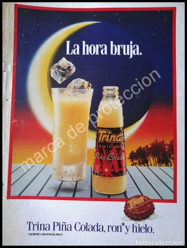 Poster collecting: CARTEL ANTIGUO ORIGINAL DE PI&Ntilde;A COLADA TRINA 1980s