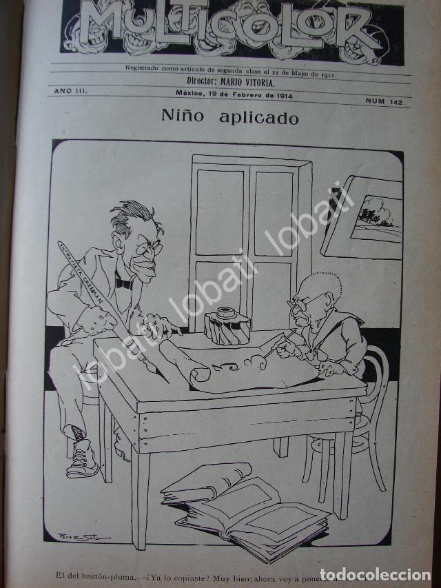 Poster collecting: CARICATURA ANTIGUA 1914. VICTORIANO HUERTA Y LA ENTREVISTA DE JAMES CREELMAN