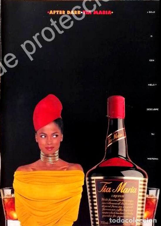 Poster collecting: CARTEL ANTIGUO ORIGINAL DE VINOS TIA MARIA 1980s PEDRAGES Y CIA.