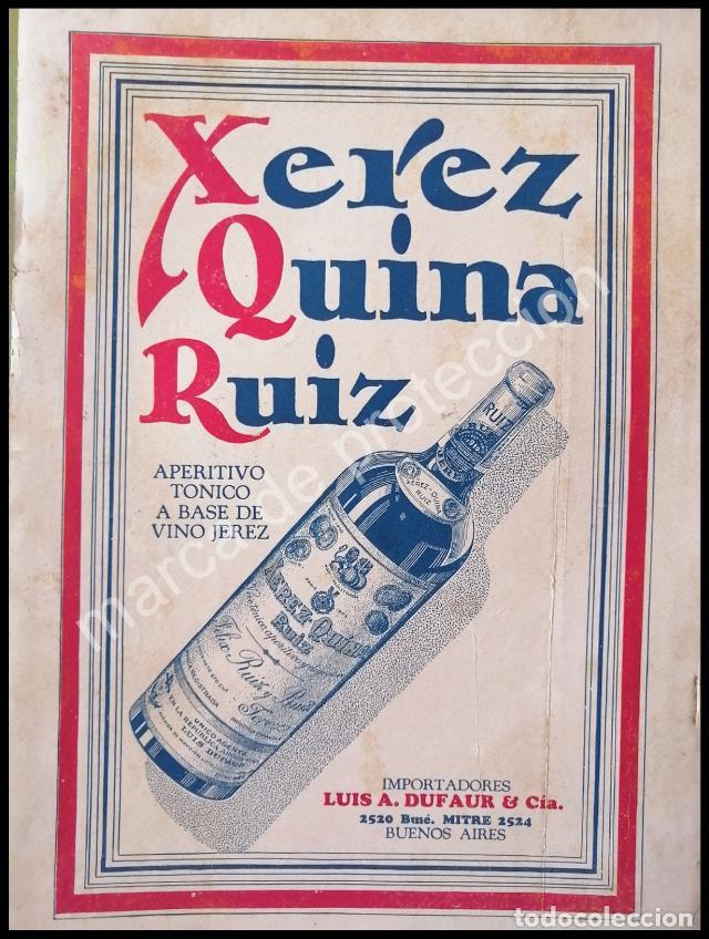 Poster collecting: CARTEL ANTIGUO ORIGINAL DE VINOS XEREZ QUINA RUIZ 1930 RARO