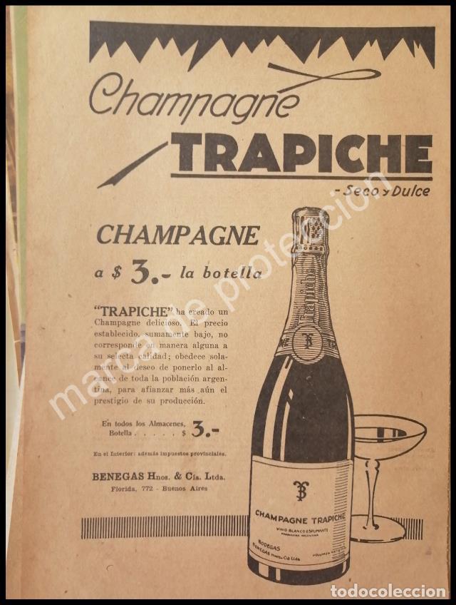 Poster collecting: CARTEL ANTIGUO ORIGINAL DE CHAMPAGNE TRAPICHE 1928
