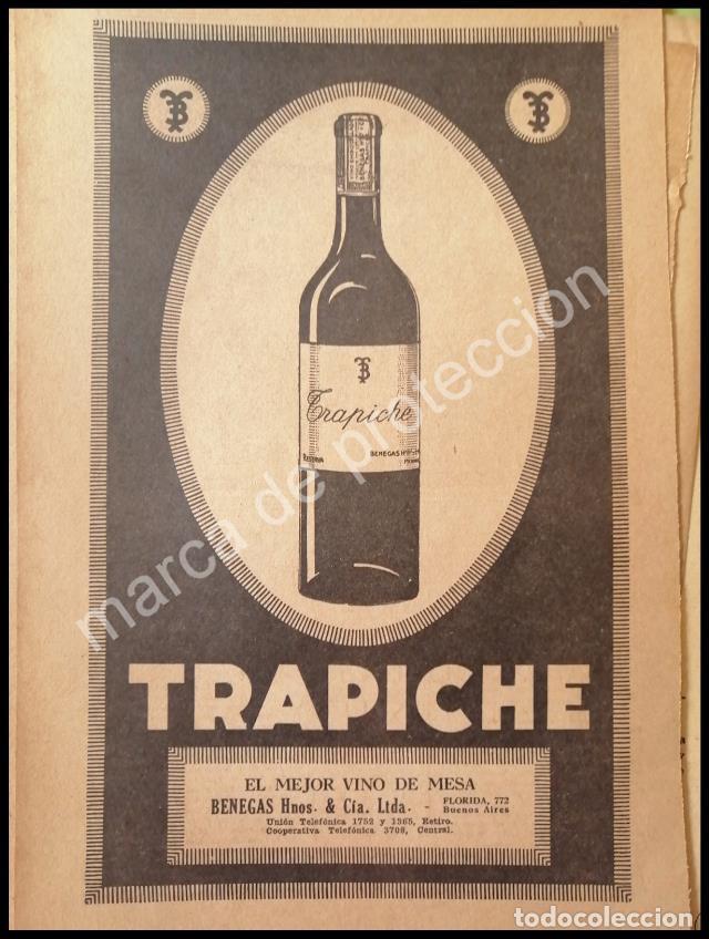 Poster collecting: CARTEL ANTIGUO ORIGINAL DE CHAMPAGNE TRAPICHE 1927 /3