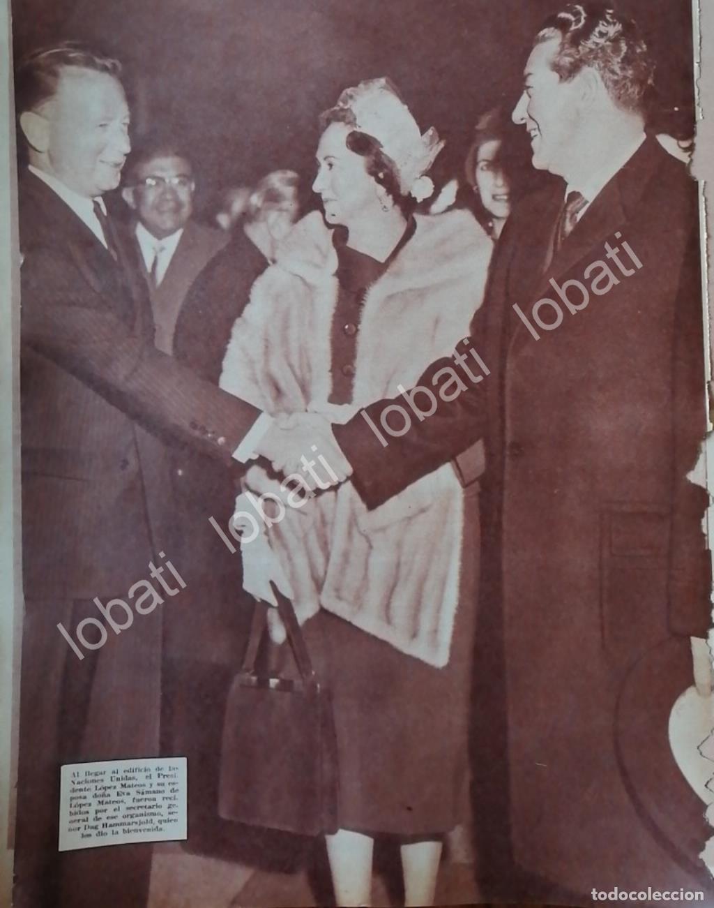 Poster collecting: CARTEL ANTIGUO ORIGINAL DE , LOPEZ MATEOS EN LA U.N.U. 1959