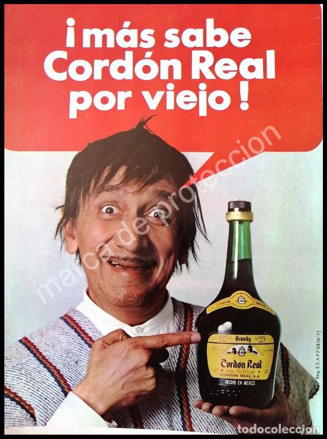 Poster collecting: CARTEL ANTIGUO ORIGINAL DE BRANDY CORDON REAL Y COMICO MADALENO /FEP 1972