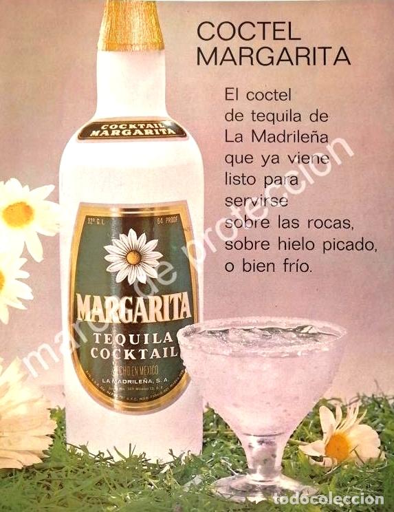 Poster collecting: CARTEL ANTIGUO ORIGINAL DE COCTEL MARGARITA 1960s LA MADRILE&Ntilde;A S.A