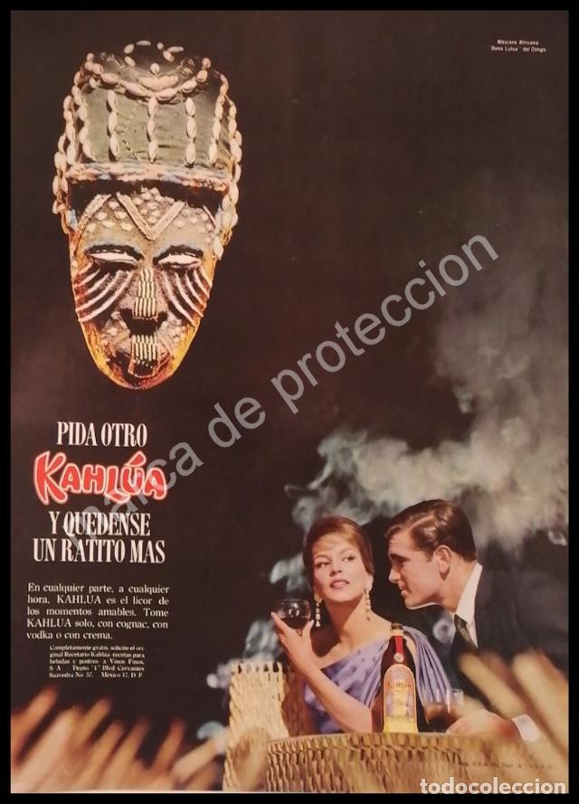 Poster collecting: CARTEL ANTIGUO ORIGINAL DE LICOR DE CAFE KAHLUA 1960s /5