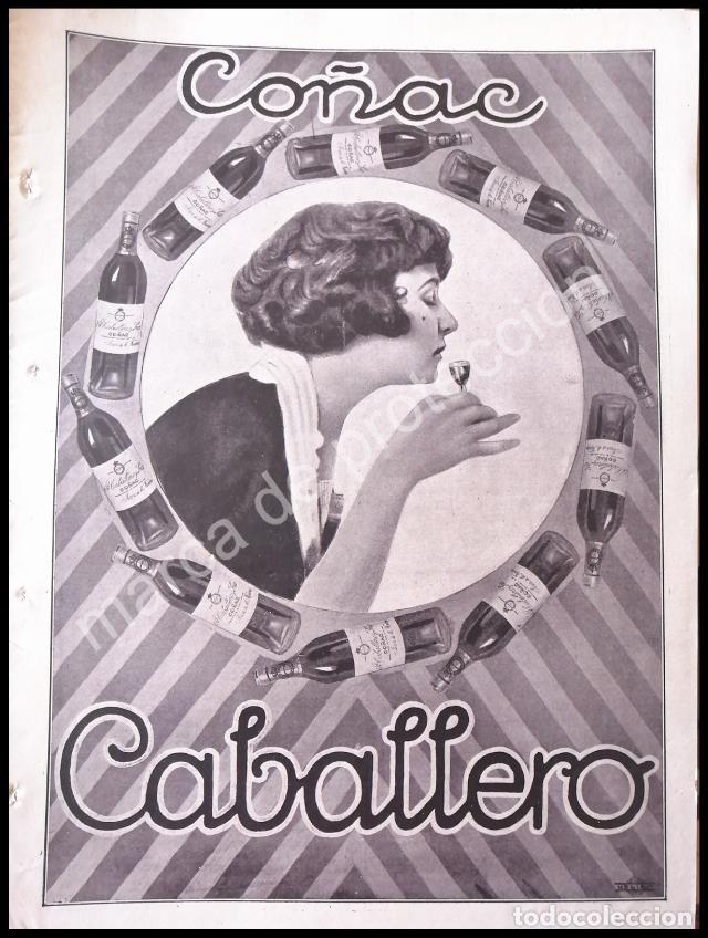 Poster collecting: CARTEL ANTIGUO ORIGINAL DE COGNAC CABALLERO 1920 ESPA&Ntilde;A / RARO