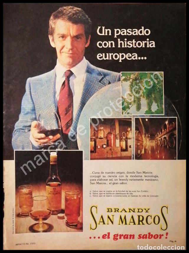 Poster collecting: CARTEL ANTIGUO ORIGINAL DE BRANDY SAN MARCOS 1978 /3