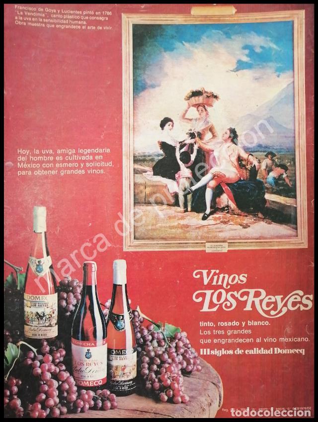 Poster collecting: CARTEL ANTIGUO ORIGINAL DE VINO LOS REYES 1978 PEDRO DOMECQ