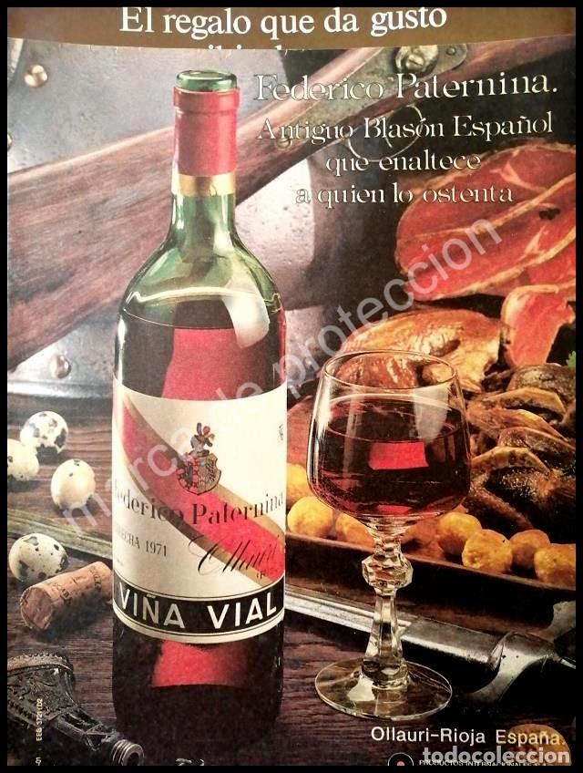 Poster collecting: CARTEL ANTIGUO ORIGINAL DE VINOS FEDERICO PATERNINA 1970s