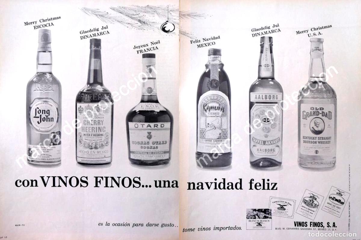 Poster collecting: CARTEL ANTIGUO ORIGINAL DE TIENDA. VINOS FINOS S.A . DF. 1966