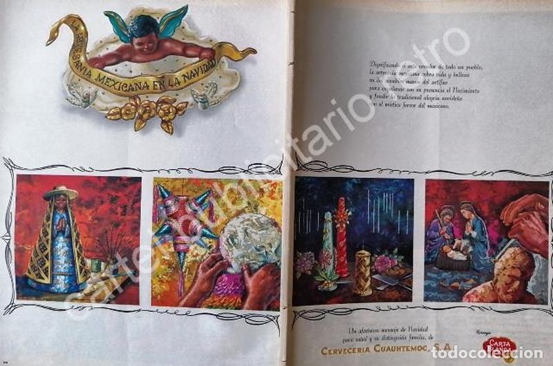 Collectionnisme d'affiches: CARTEL ANTIGUO ORIGINAL DE CERVEZA CARTA BLANCA 1967 ARTE PUBLICITARIO