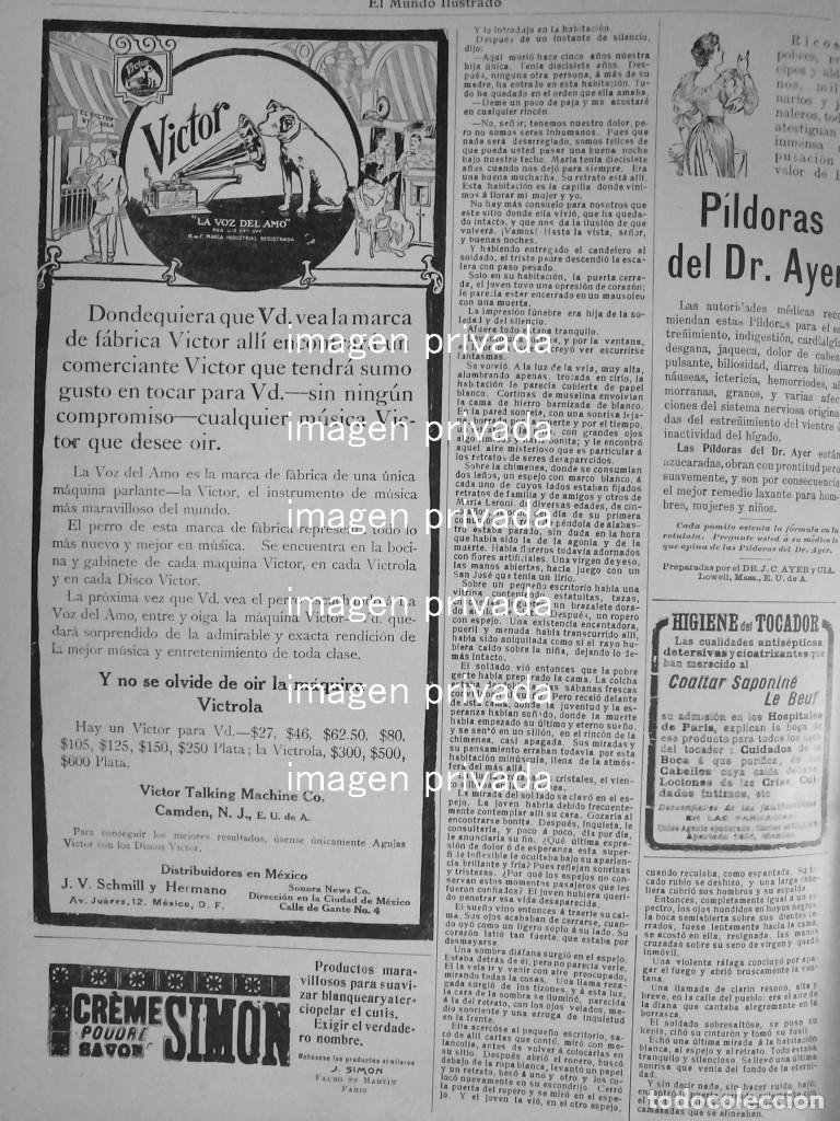 Collectionnisme d'affiches: CARTEL ANTIGUO 1910 GRAMOFONO VICTROLA No 1. Y OTROS