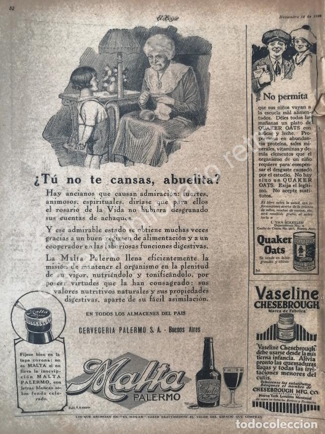 Collectionnisme d'affiches: CARTEL ANTIGUO ORIGINAL DE CERVEZA MALTA PALERMO Y OTRAS 1926 /4