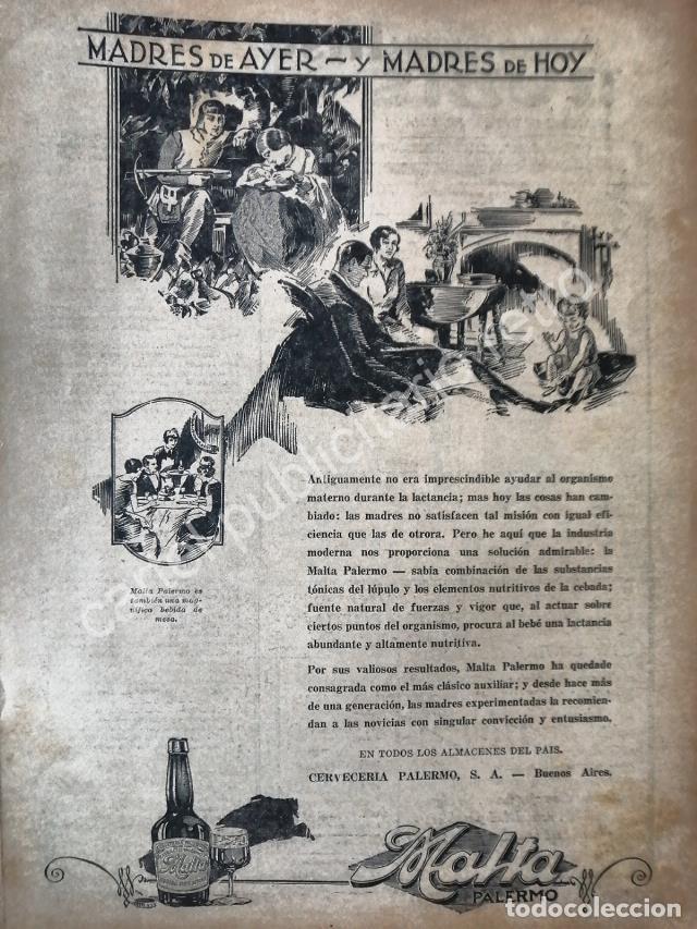 Collectionnisme d'affiches: CARTEL ANTIGUO ORIGINAL DE CERVEZA DE MALTA PALERMO Y OTRAS 1930 /6