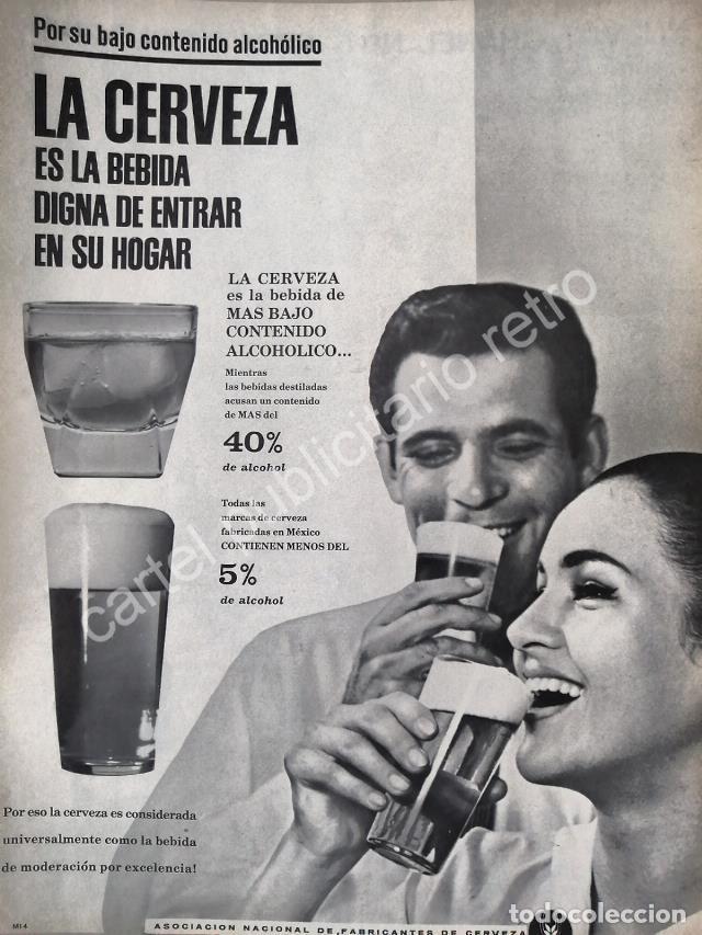 Collectionnisme d'affiches: CARTEL ANTIGUO ORIGINAL DE ASOCIACION NACIONAL DE FABRICANTES DE CERVEZA
