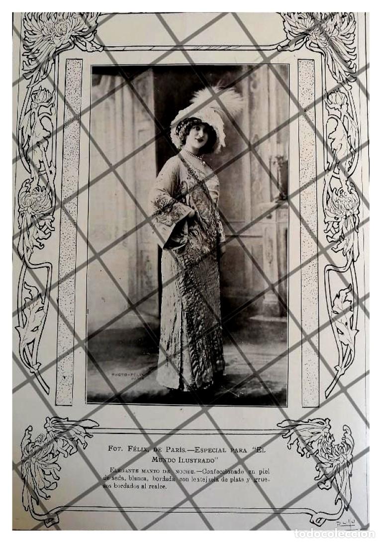 Collectionnisme d'affiches: CARTEL ANTIGUO 1910 VESTIDOS DIBUJO ANTONIO GEDOVIUS -35
