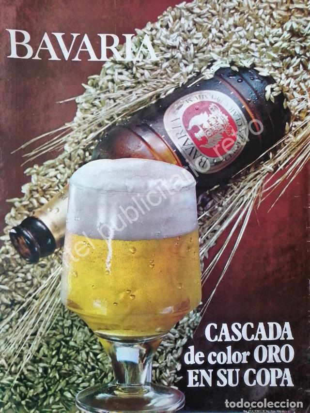 Collectionnisme d'affiches: CARTEL ANTIGUO ORIGINAL DE CERVEZA BAVARIA 1970s /2