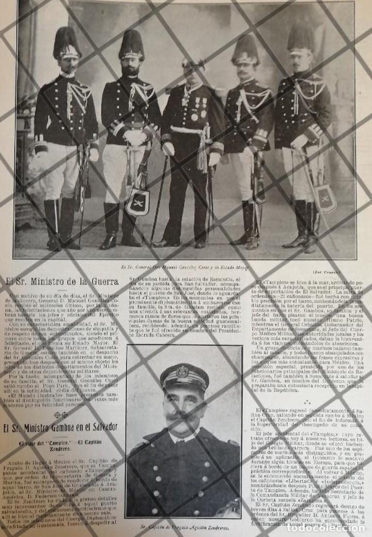 Collectionnisme d'affiches: AFICHE ANTIGUO GRAL MANUEL GOZALEZ COSIO Y ESTADO MAYOR