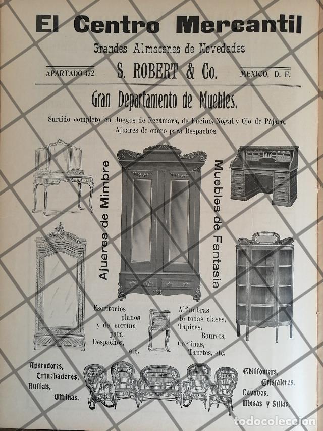 Collezionismo di affissi: CARTEL ANTIGUO MUEBLES TIENDA EL CENTRO MERCANTIL 1907 -30