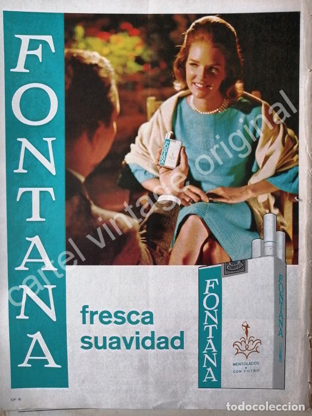 Collezionismo di affissi: CARTEL ANTIGUO ORIGINAL DE CIGARROS FONTANA MENTOLADOS 1967 /RARO
